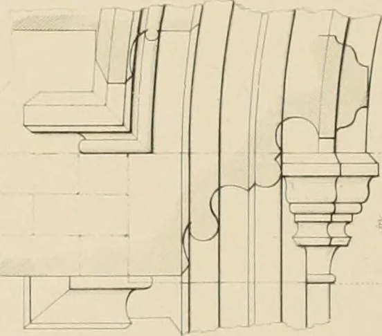An illustration from Examples of Gothic architecture : selected from various antient edifices in England, consisting of plans, elevations, sections, and parts at large ... accompanied by historical and descriptive accounts, 1838, leaf 224