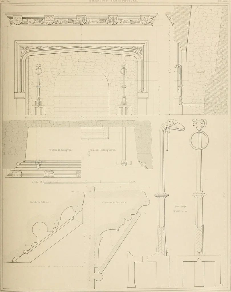 An illustration from Examples of Gothic architecture : selected from various antient edifices in England, consisting of plans, elevations, sections, and parts at large ... accompanied by historical and descriptive accounts, 1838, leaf 162