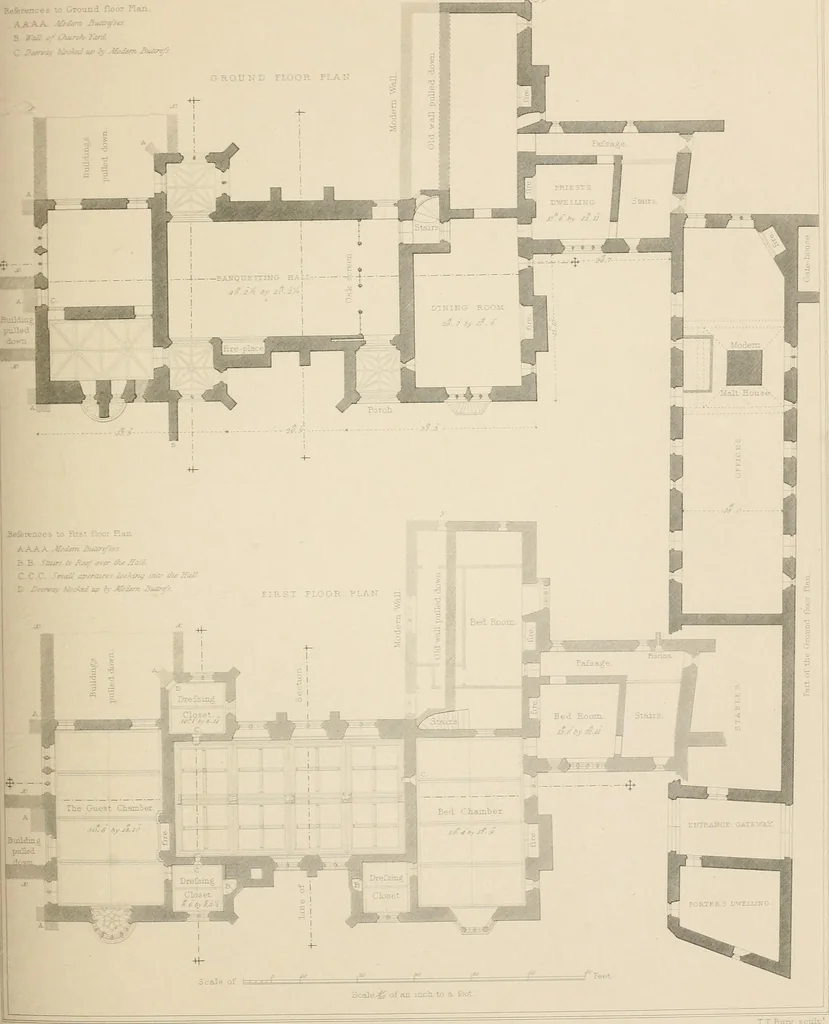 An illustration from Examples of Gothic architecture : selected from various antient edifices in England, consisting of plans, elevations, sections, and parts at large ... accompanied by historical and descriptive accounts, 1838, leaf 172