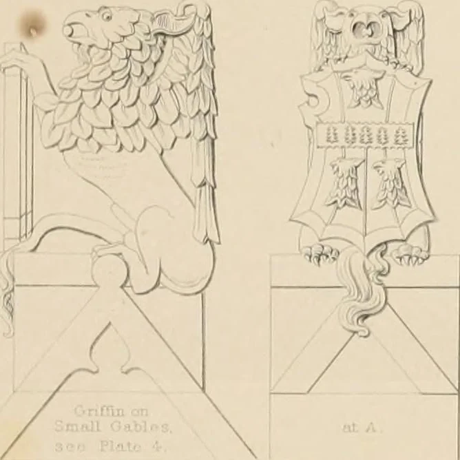 An illustration from Examples of Gothic architecture : selected from various antient edifices in England, consisting of plans, elevations, sections, and parts at large ... accompanied by historical and descriptive accounts, 1838, leaf 178