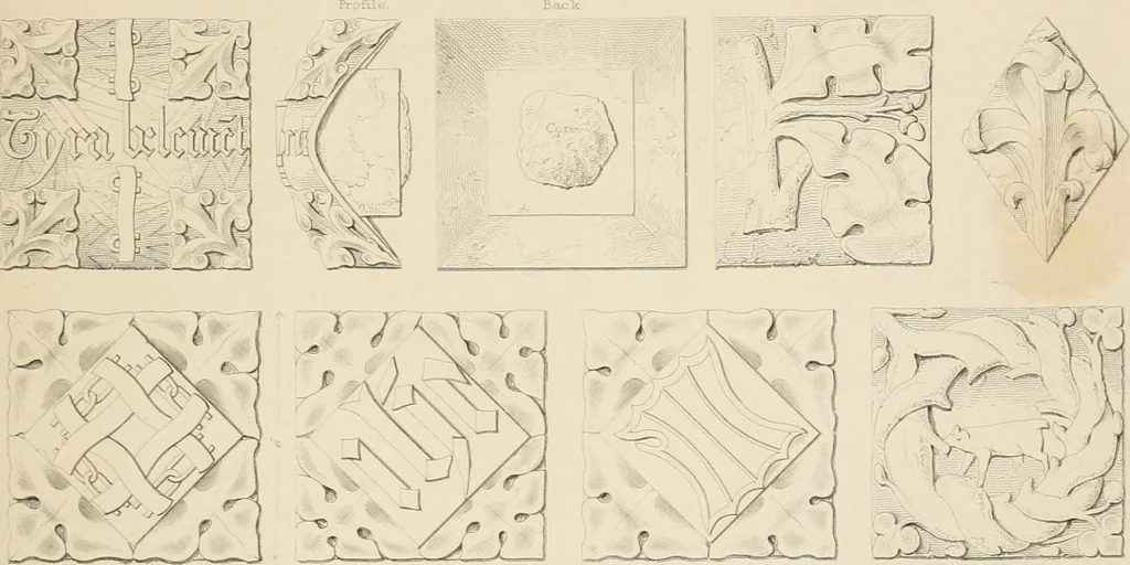 An illustration from Examples of Gothic architecture : selected from various antient edifices in England, consisting of plans, elevations, sections, and parts at large ... accompanied by historical and descriptive accounts, 1838, leaf 206