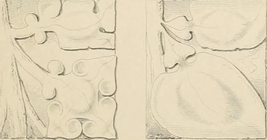 An illustration from Examples of Gothic architecture : selected from various antient edifices in England, consisting of plans, elevations, sections, and parts at large ... accompanied by historical and descriptive accounts, 1838, leaf 206
