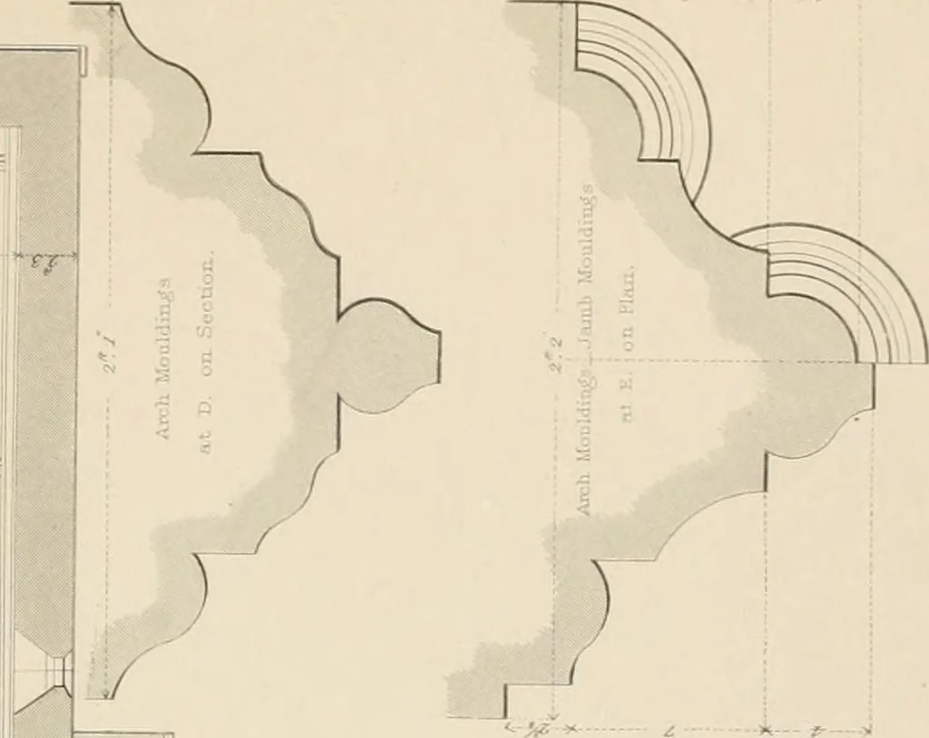 An illustration from Examples of Gothic architecture : selected from various antient edifices in England, consisting of plans, elevations, sections, and parts at large ... accompanied by historical and descriptive accounts, 1838, leaf 210