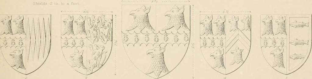 An illustration from Examples of Gothic architecture : selected from various antient edifices in England, consisting of plans, elevations, sections, and parts at large ... accompanied by historical and descriptive accounts, 1838, leaf 218