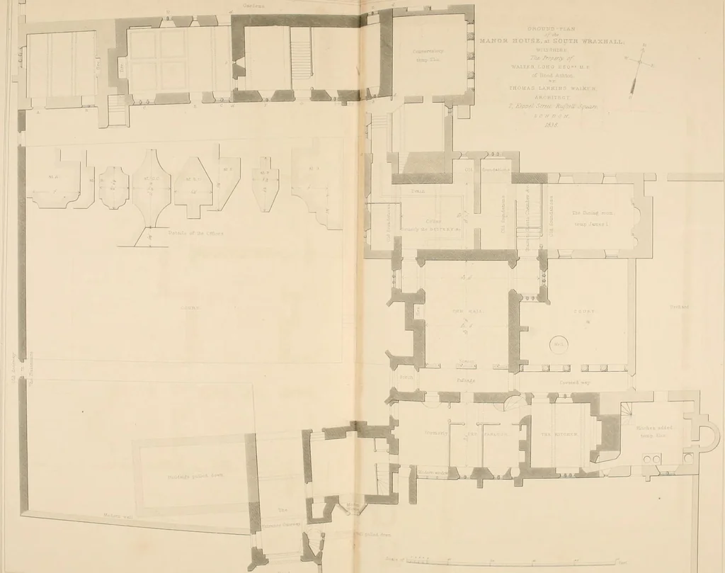 An illustration from Examples of Gothic architecture : selected from various antient edifices in England, consisting of plans, elevations, sections, and parts at large ... accompanied by historical and descriptive accounts, 1838, leaf 227