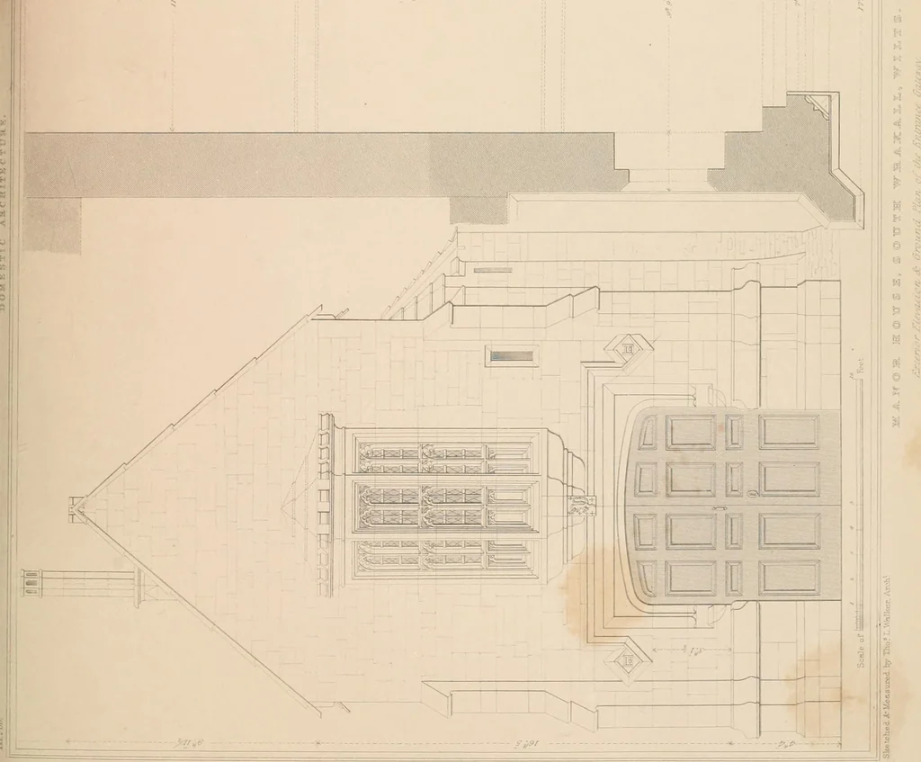 An illustration from Examples of Gothic architecture : selected from various antient edifices in England, consisting of plans, elevations, sections, and parts at large ... accompanied by historical and descriptive accounts, 1838, leaf 230