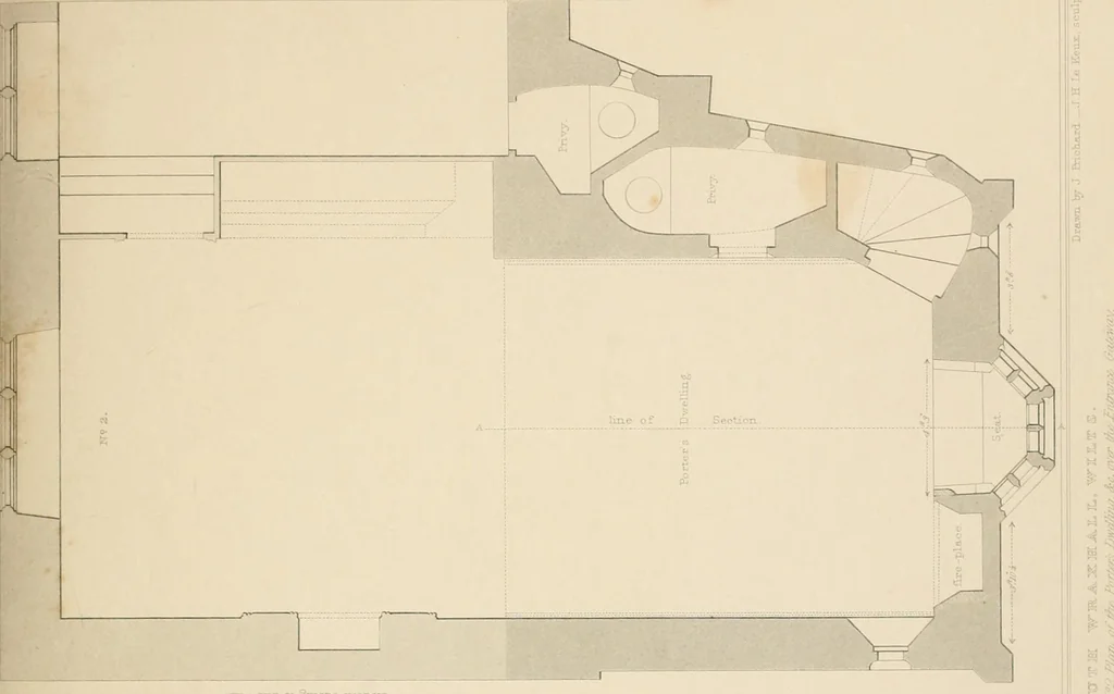 An illustration from Examples of Gothic architecture : selected from various antient edifices in England, consisting of plans, elevations, sections, and parts at large ... accompanied by historical and descriptive accounts, 1838, leaf 232