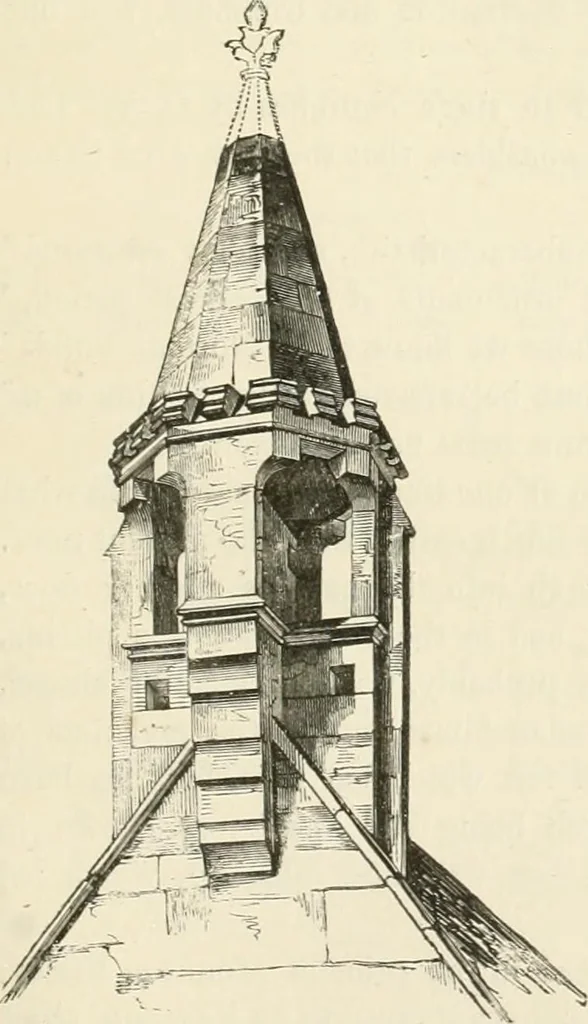An illustration from Examples of Gothic architecture : selected from various antient edifices in England, consisting of plans, elevations, sections, and parts at large ... accompanied by historical and descriptive accounts, 1838, leaf 90