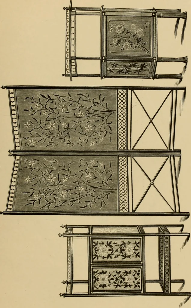 An illustration from Examples of household taste, 1875, leaf 158