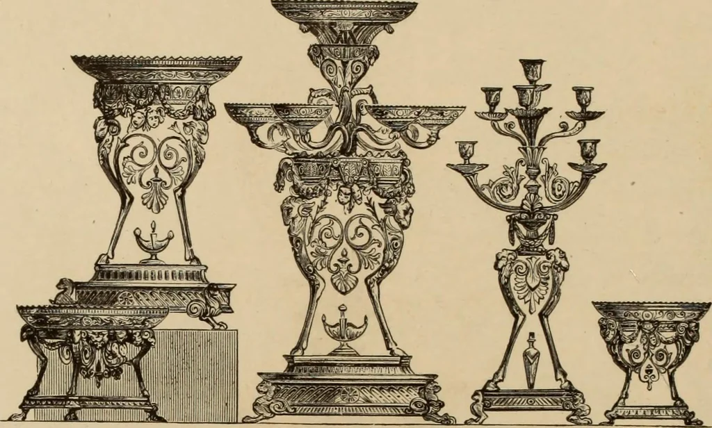 An illustration from Examples of household taste, 1875, leaf 221