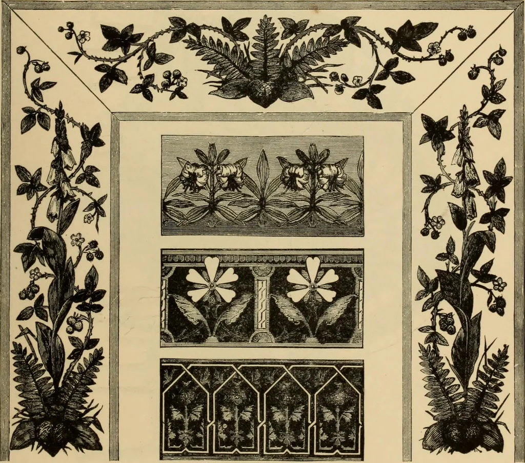 An illustration from Examples of household taste, 1875, leaf 434