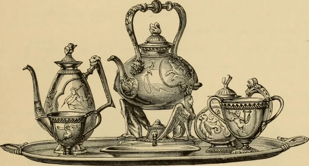 An illustration from Examples of household taste, 1875, leaf 450