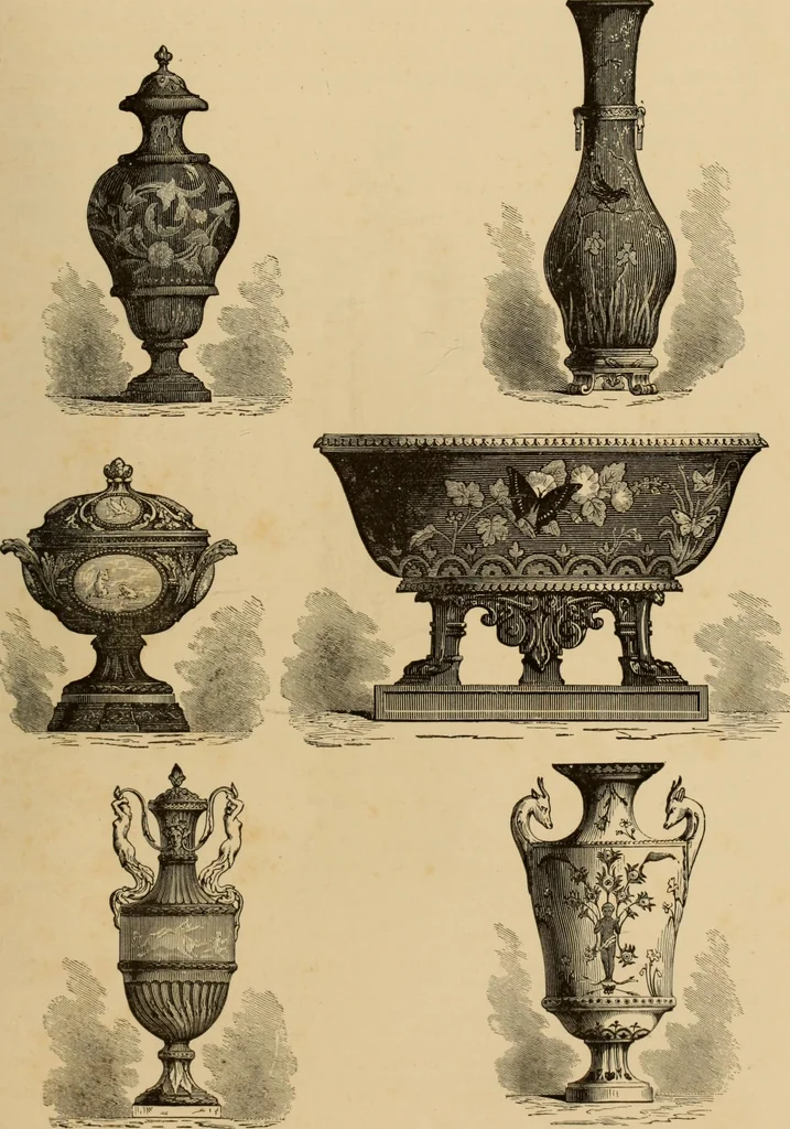 An illustration from Examples of household taste, 1875, leaf 464