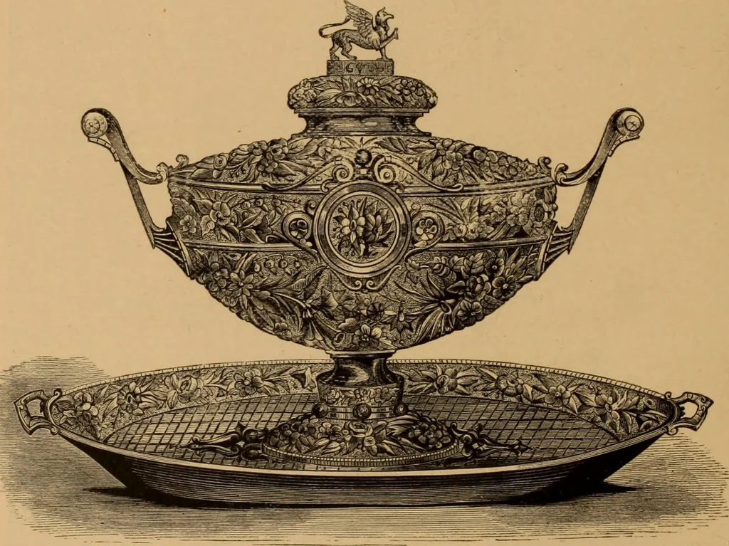 An illustration from Examples of household taste, 1875, leaf 55