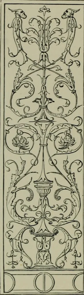 An illustration from Examples of ornament : selected chiefly from works of art in the British Museum, the Museum of Economic Geology, the Museum of Ornamental Art in Marlborough House, and the new Crystal Palace, 1855, leaf 118