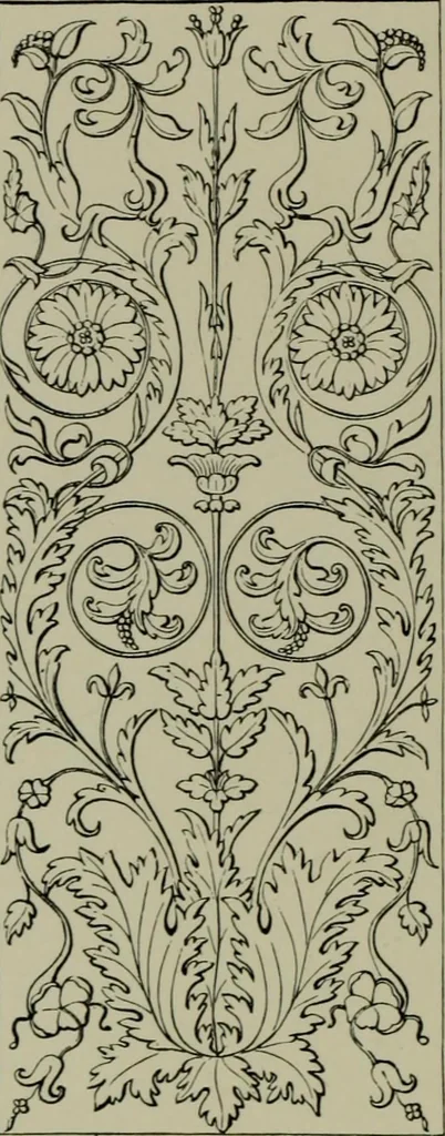An illustration from Examples of ornament : selected chiefly from works of art in the British Museum, the Museum of Economic Geology, the Museum of Ornamental Art in Marlborough House, and the new Crystal Palace, 1855, leaf 118