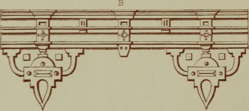An illustration from Examples of ornament : selected chiefly from works of art in the British Museum, the Museum of Economic Geology, the Museum of Ornamental Art in Marlborough House, and the new Crystal Palace, 1855, leaf 124