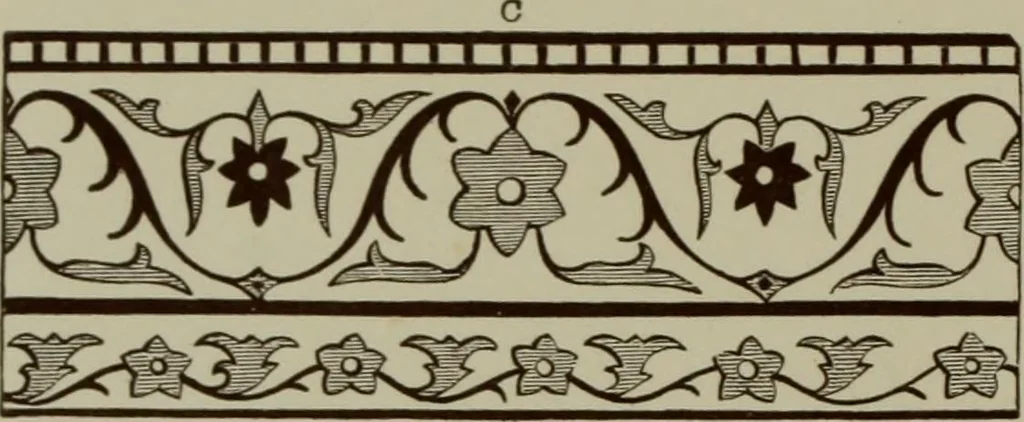 An illustration from Examples of ornament : selected chiefly from works of art in the British Museum, the Museum of Economic Geology, the Museum of Ornamental Art in Marlborough House, and the new Crystal Palace, 1855, leaf 142