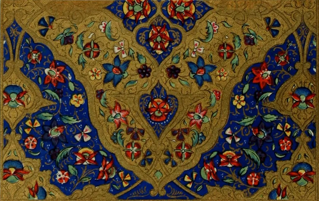 An illustration from Examples of ornament : selected chiefly from works of art in the British Museum, the Museum of Economic Geology, the Museum of Ornamental Art in Marlborough House, and the new Crystal Palace, 1855, leaf 148
