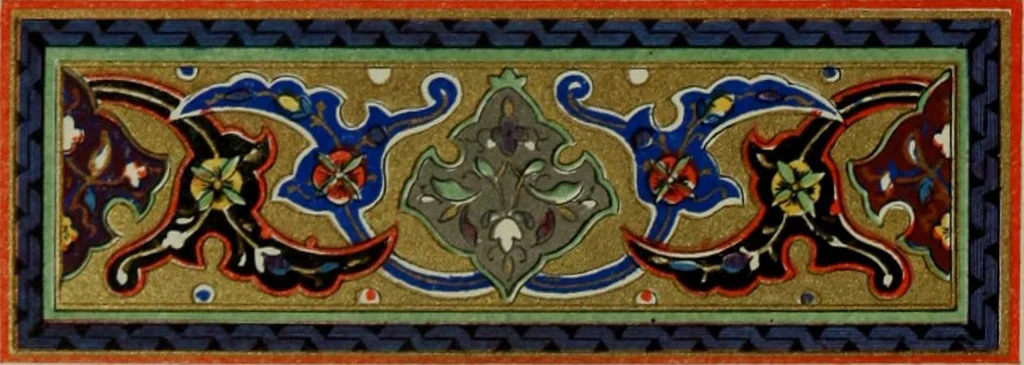 An illustration from Examples of ornament : selected chiefly from works of art in the British Museum, the Museum of Economic Geology, the Museum of Ornamental Art in Marlborough House, and the new Crystal Palace, 1855, leaf 148