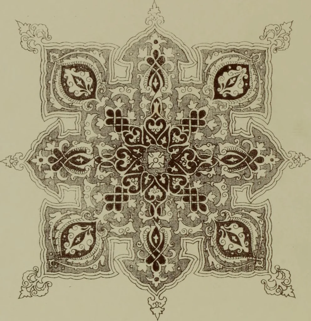 An illustration from Examples of ornament : selected chiefly from works of art in the British Museum, the Museum of Economic Geology, the Museum of Ornamental Art in Marlborough House, and the new Crystal Palace, 1855, leaf 154