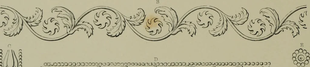 An illustration from Examples of ornament : selected chiefly from works of art in the British Museum, the Museum of Economic Geology, the Museum of Ornamental Art in Marlborough House, and the new Crystal Palace, 1855, leaf 40