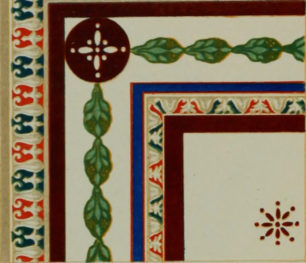 An illustration from Examples of ornament : selected chiefly from works of art in the British Museum, the Museum of Economic Geology, the Museum of Ornamental Art in Marlborough House, and the new Crystal Palace, 1855, leaf 64