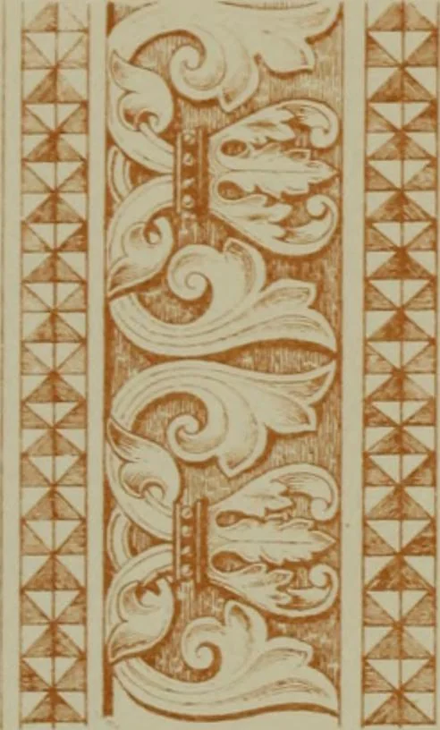 An illustration from Examples of ornament : selected chiefly from works of art in the British Museum, the Museum of Economic Geology, the Museum of Ornamental Art in Marlborough House, and the new Crystal Palace, 1855, leaf 70