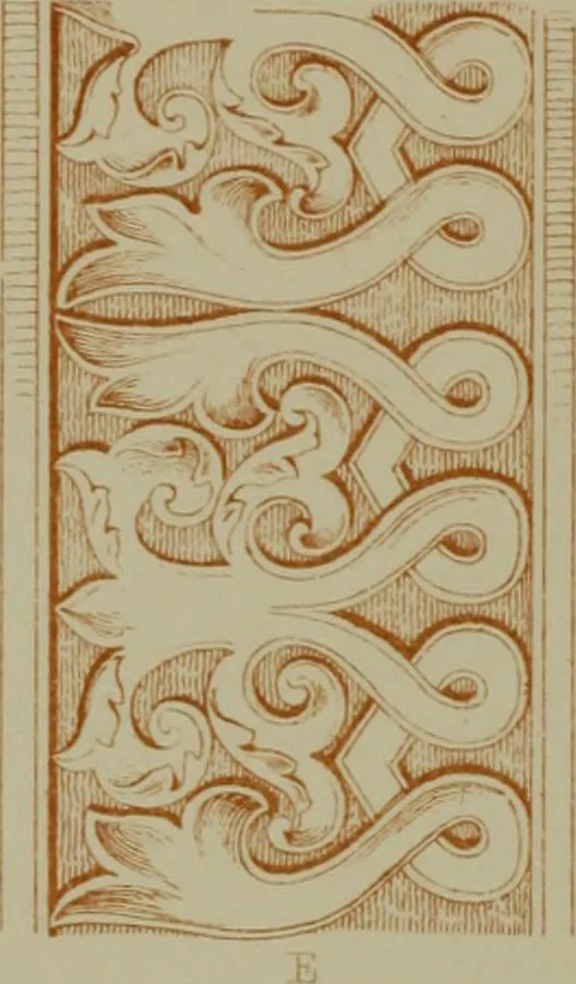 An illustration from Examples of ornament : selected chiefly from works of art in the British Museum, the Museum of Economic Geology, the Museum of Ornamental Art in Marlborough House, and the new Crystal Palace, 1855, leaf 70