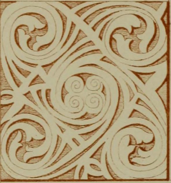 An illustration from Examples of ornament : selected chiefly from works of art in the British Museum, the Museum of Economic Geology, the Museum of Ornamental Art in Marlborough House, and the new Crystal Palace, 1855, leaf 76