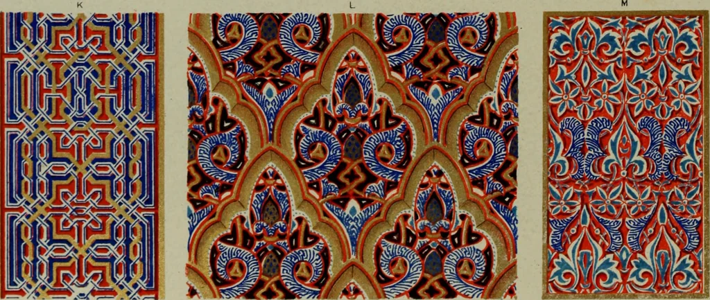 An illustration from Examples of ornament : selected chiefly from works of art in the British Museum, the Museum of Economic Geology, the Museum of Ornamental Art in Marlborough House, and the new Crystal Palace, 1855, leaf 82