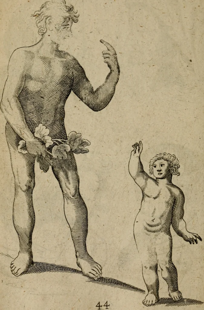 An illustration from The excellency of the pen and pencil, exemplifying the uses of them in the most exquisite and mysterious arts of drawing, etching, engraving, limning, painting in oyl, washing of maps & pictures : also the way to cleanse any old painting, and preserve the colours : collected from the writings of the ablest masters both antient and modern .., 1688, leaf 69