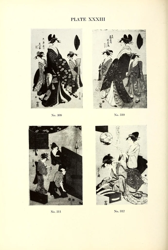 An illustration from An Exceptionally Important Collection of Rare and Valuable Japanese Color Prints, 1921, leaf 96