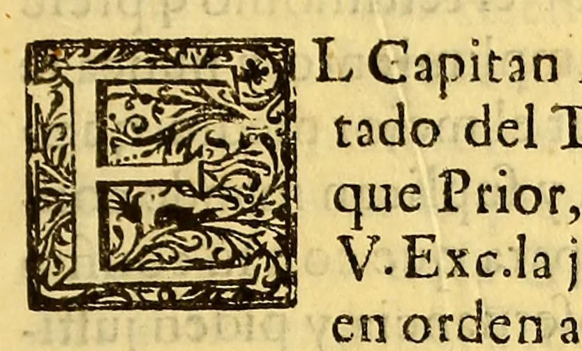 An illustration from Excmo. señor. El capitan Alonso Ximenez Vela diputado del Tribunal del Consulado : dize que prior, y consules del presentaron a V. Exc. la junta, y autos que se hizieron en orden a la mejor forma y administracion de las auerias de ambos mares, para que V. Exc. siendo seruido lo mandasse confirmar ., 1674, leaf 3