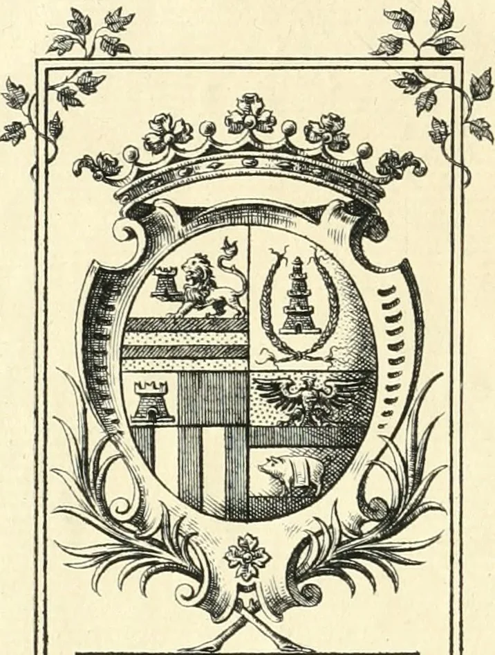 An illustration from Exeqviæ in templo S. Nazarii Manfredo Septalio : Patritio Mediolanensi, eivsdem basilicæ canonico celebratæ: quas summatim exposuit March. Ioannes Maria Vicecomes Acad. animos, 1680, leaf 1
