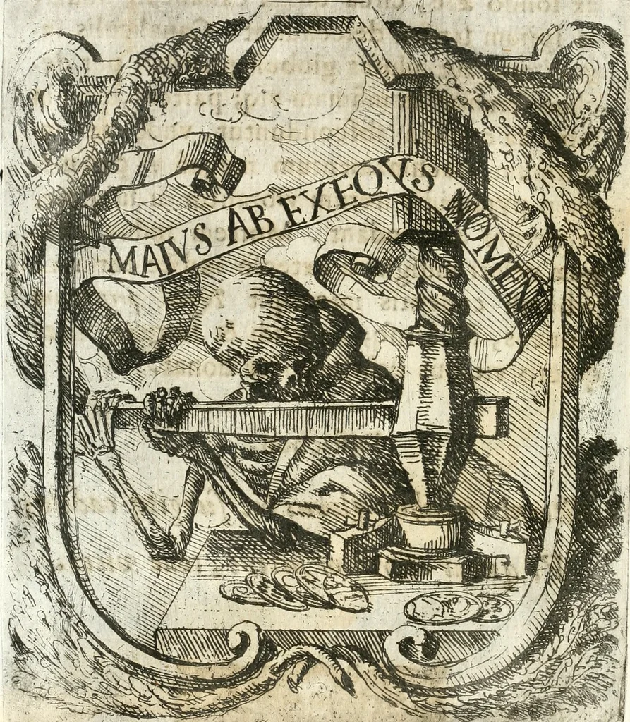 An illustration from Exeqviæ in templo S. Nazarii Manfredo Septalio : Patritio Mediolanensi, eivsdem basilicæ canonico celebratæ: quas summatim exposuit March. Ioannes Maria Vicecomes Acad. animos, 1680, leaf 17