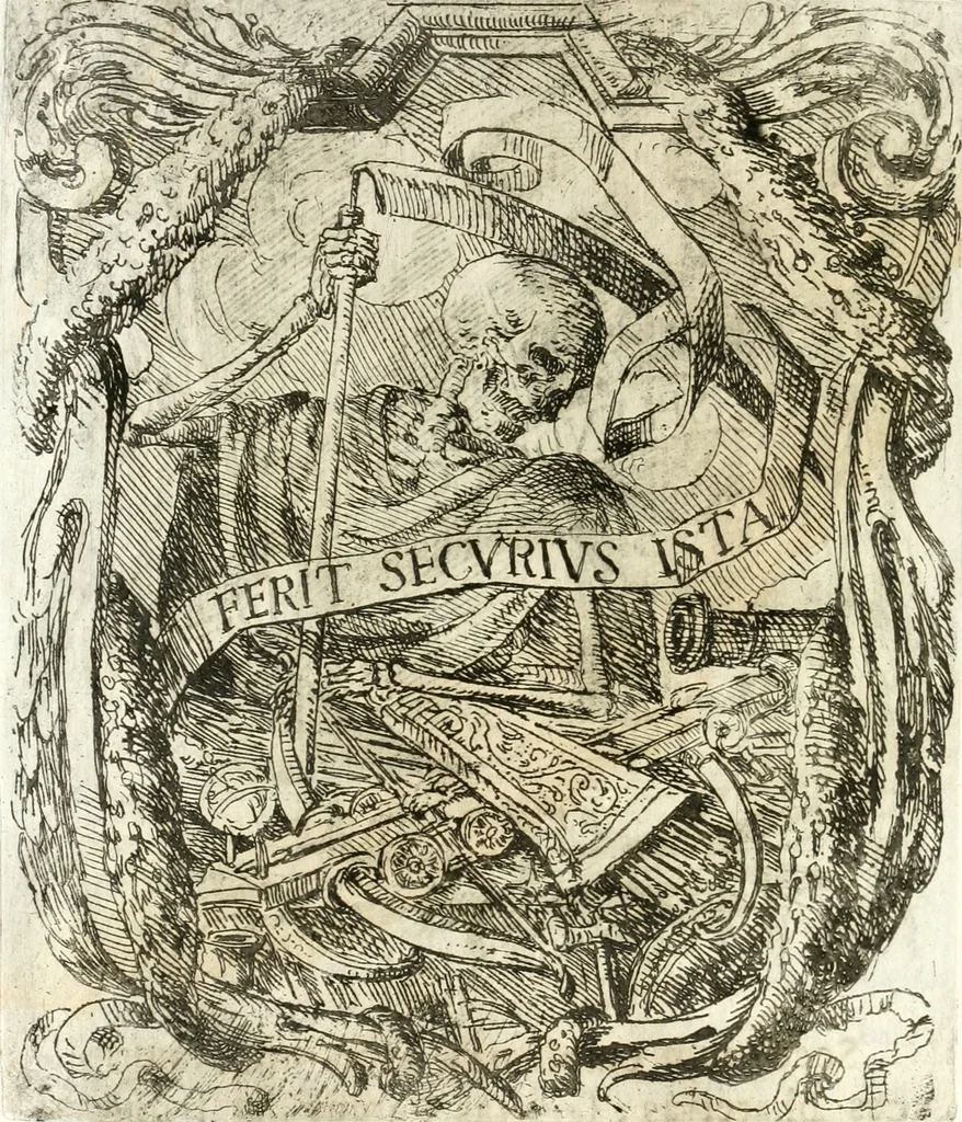 An illustration from Exeqviæ in templo S. Nazarii Manfredo Septalio : Patritio Mediolanensi, eivsdem basilicæ canonico celebratæ: quas summatim exposuit March. Ioannes Maria Vicecomes Acad. animos, 1680, leaf 23