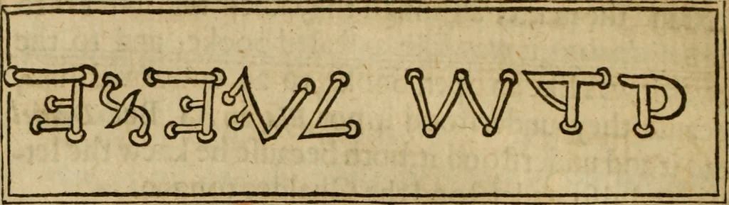 An illustration from Exercitations divine : Containing diverse questions and solutions for the right understanding of the Scriptures. Proving the necessitie, integritie, perspicuitie, and sense thereof. As also shewing the singular prerogatiques wherewith the Lord indued those whom he appointed to bee the pen-men of them. Together with the excellencie and use of divinitie above all humane sciences. All which are cleared out of the Hebrew, and Greeke, the two originall languages in which the Scriptures were first written, by comparing them with the Samaritane, Chaldie, and Syriack copies, and with the Greeke interpretors, and vulgar Latine translation, 1632, leaf 123