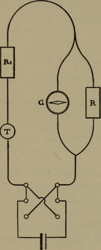 An illustration from Exercises in physical measurement, 1896, leaf 107