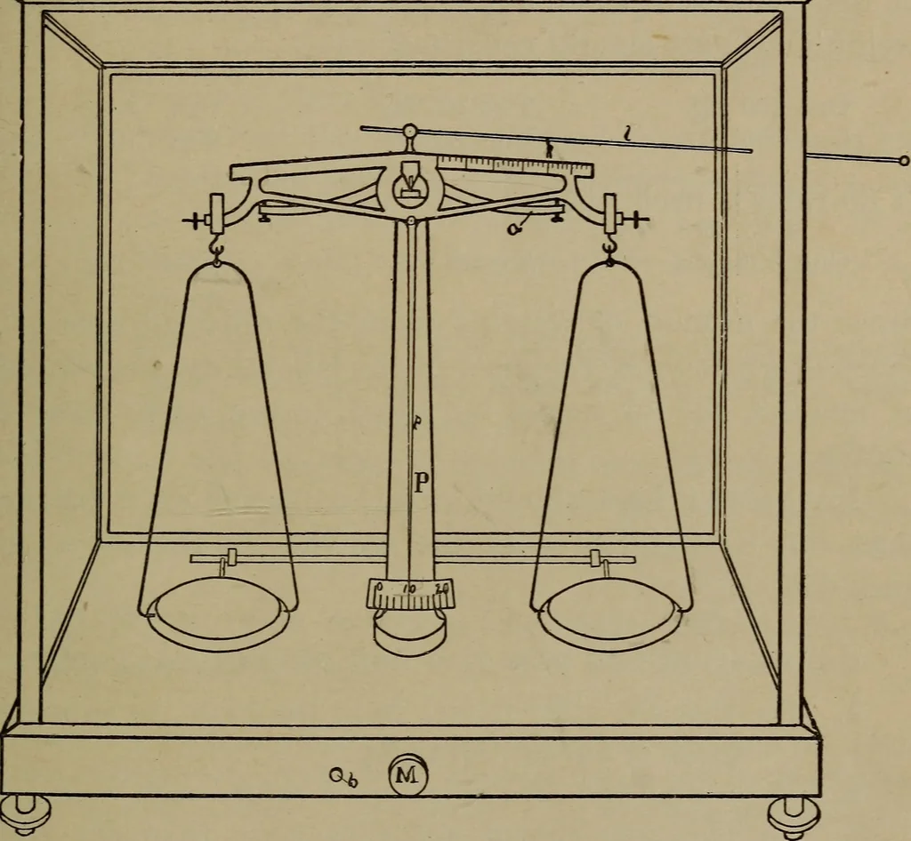 An illustration from Exercises in physical measurement, 1896, leaf 32