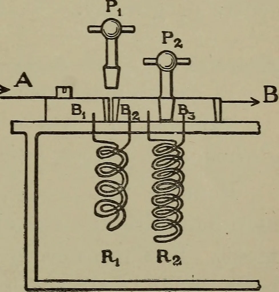 An illustration from Exercises in physical measurement, 1896, leaf 84