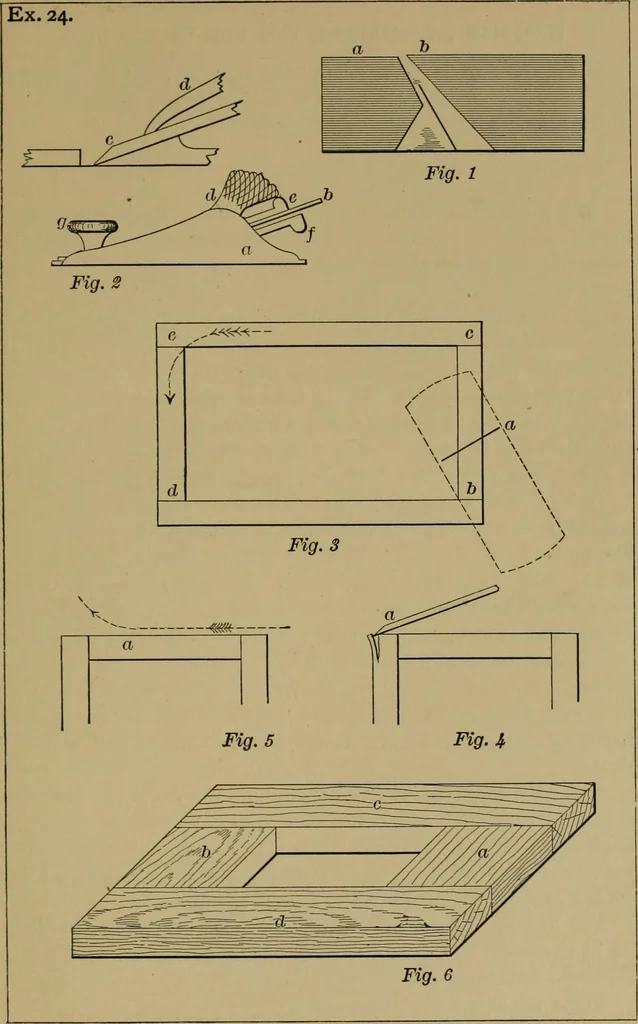 An illustration from Exercises in wood-working, with a short treatise on wood;, 1890, leaf 119