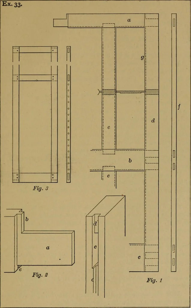 An illustration from Exercises in wood-working, with a short treatise on wood;, 1890, leaf 137