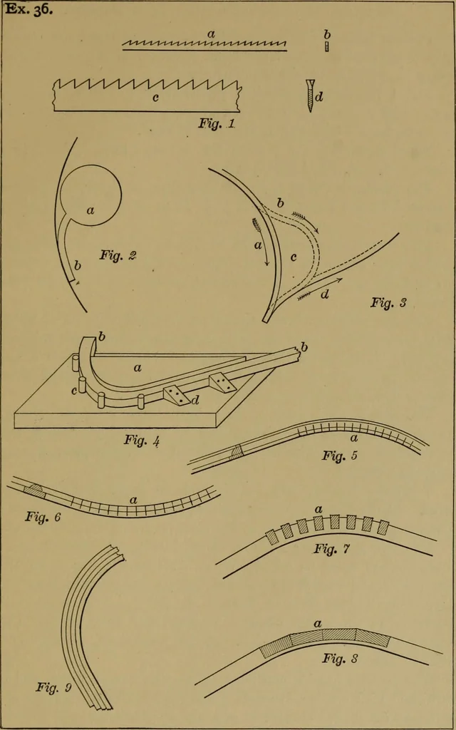 An illustration from Exercises in wood-working, with a short treatise on wood;, 1890, leaf 143