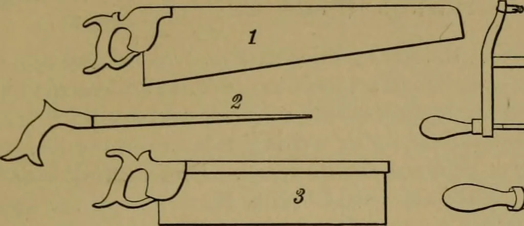An illustration from Exercises in wood-working, with a short treatise on wood;, 1890, leaf 63
