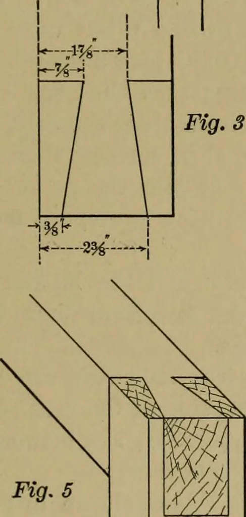 An illustration from Exercises in wood-working, with a short treatise on wood;, 1890, leaf 99