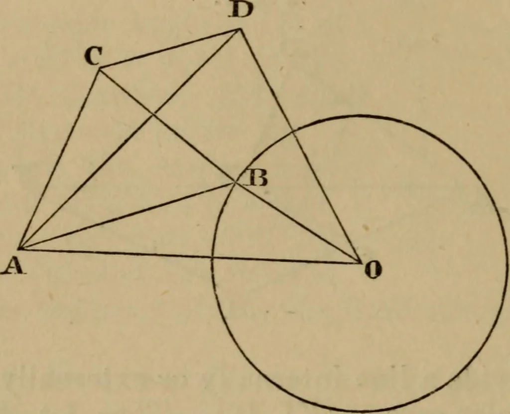 An illustration from Exercises on Euclid and in modern geometry for the use of schools, private students, and junior university students, 1881, leaf 101