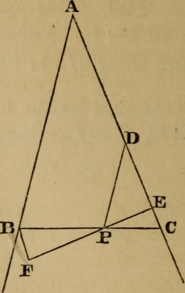 An illustration from Exercises on Euclid and in modern geometry for the use of schools, private students, and junior university students, 1881, leaf 103