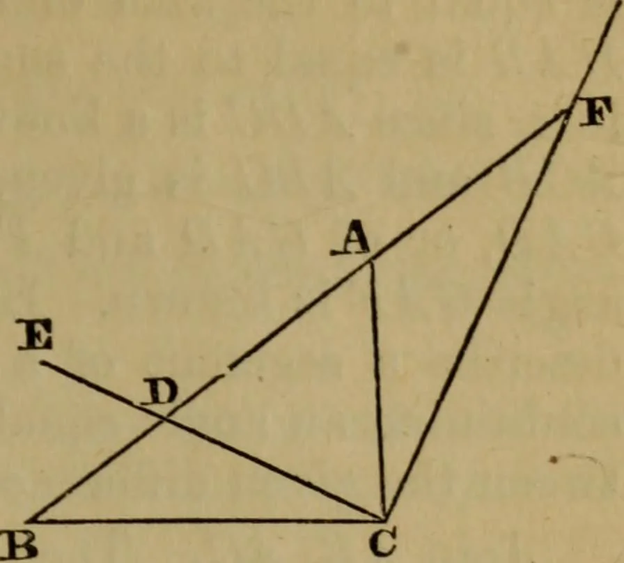 An illustration from Exercises on Euclid and in modern geometry for the use of schools, private students, and junior university students, 1881, leaf 114
