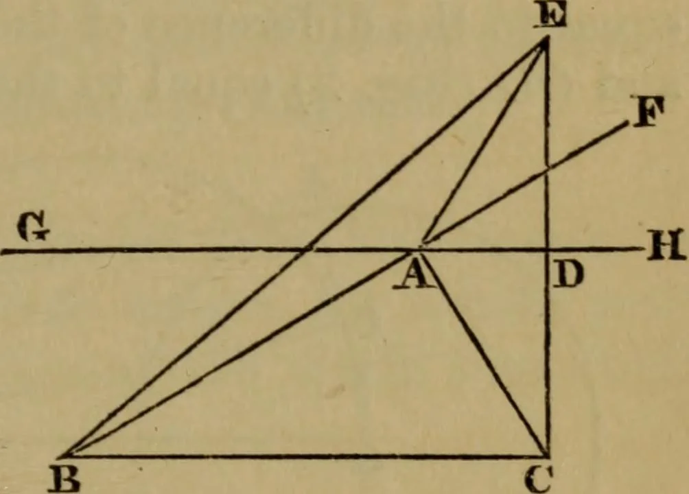 An illustration from Exercises on Euclid and in modern geometry for the use of schools, private students, and junior university students, 1881, leaf 114